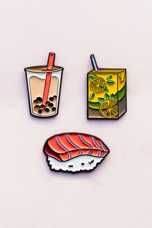 Triple Enamel Pin Set