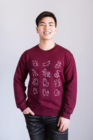 Chinese Zodiac Crewneck Sweatshirt (Men's)