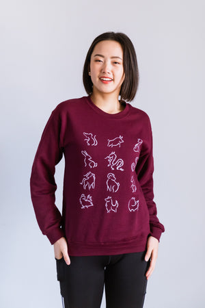 Chinese Zodiac Crewneck Sweatshirt (Women's)