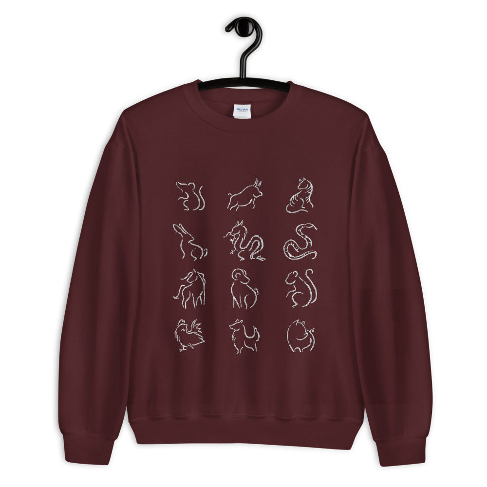 Chinese Zodiac Crewneck Sweatshirt (Men's)