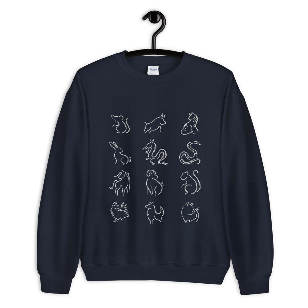 Chinese Zodiac Crewneck Sweatshirt (Men's)